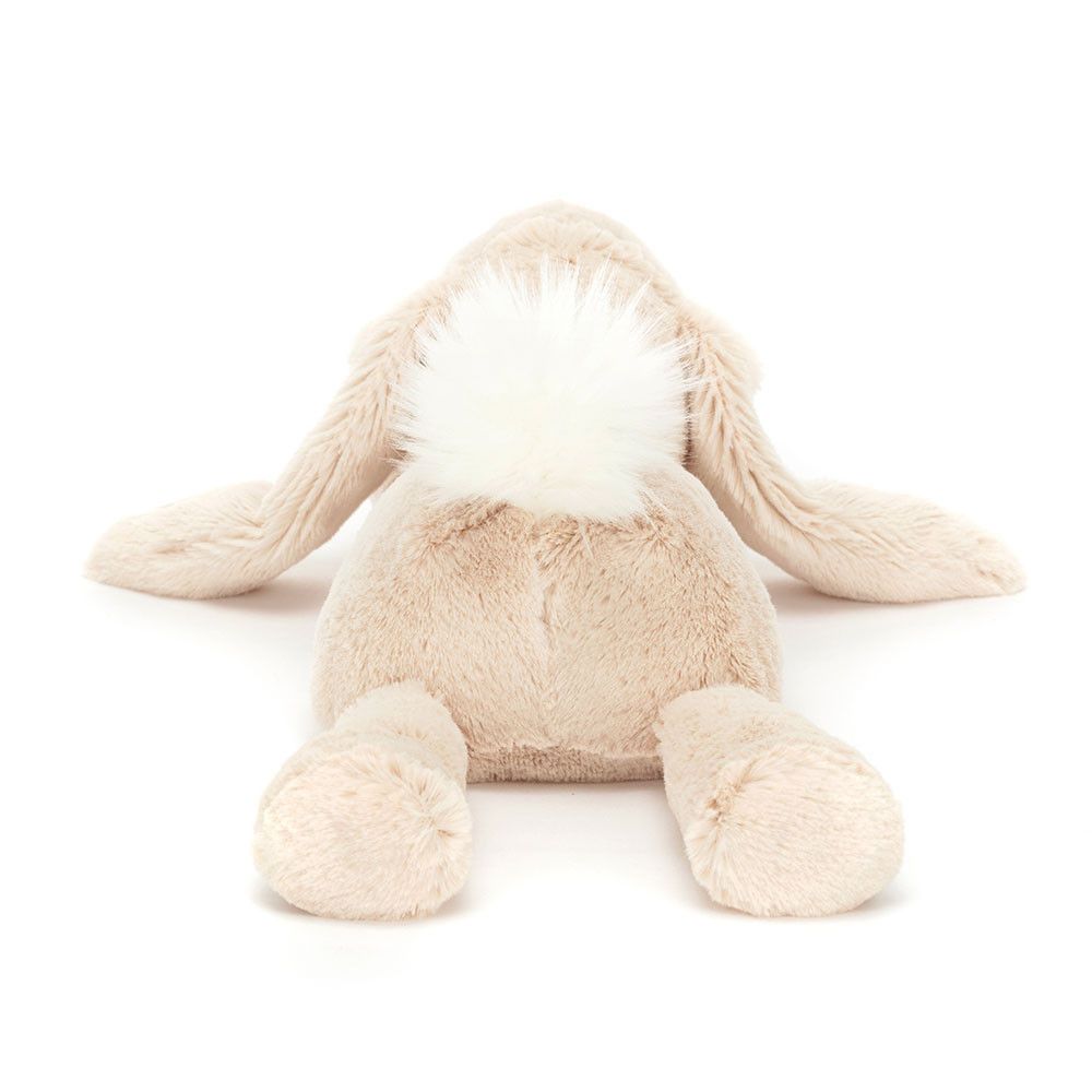 Jellycat Smudge Rabbit, Größe Small, Schlenkerhase aus Plüsch mit schlenkernden Armen & Beinen, Hase leicht schräg liegend