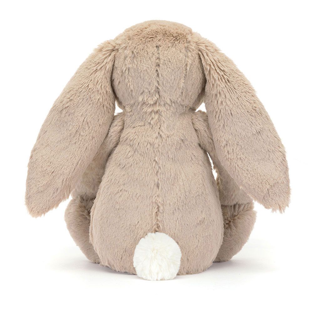 Jellycat Kuschelhase Blossom Beige Bunny Petal, 31cm, Frontansicht mit langen Ohren und weichem Fell