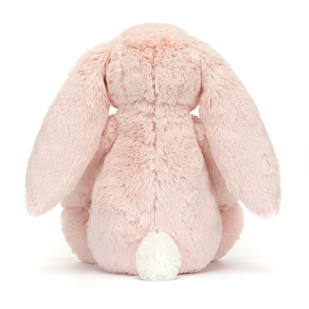 Jellycat Kuschelhase Blossom Blush Cherry, 31cm, Frontansicht mit langen Ohren und weichem Fell