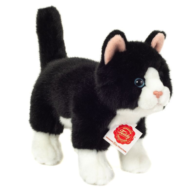 Katze schwarz/weiß stehend - Hermann Teddy