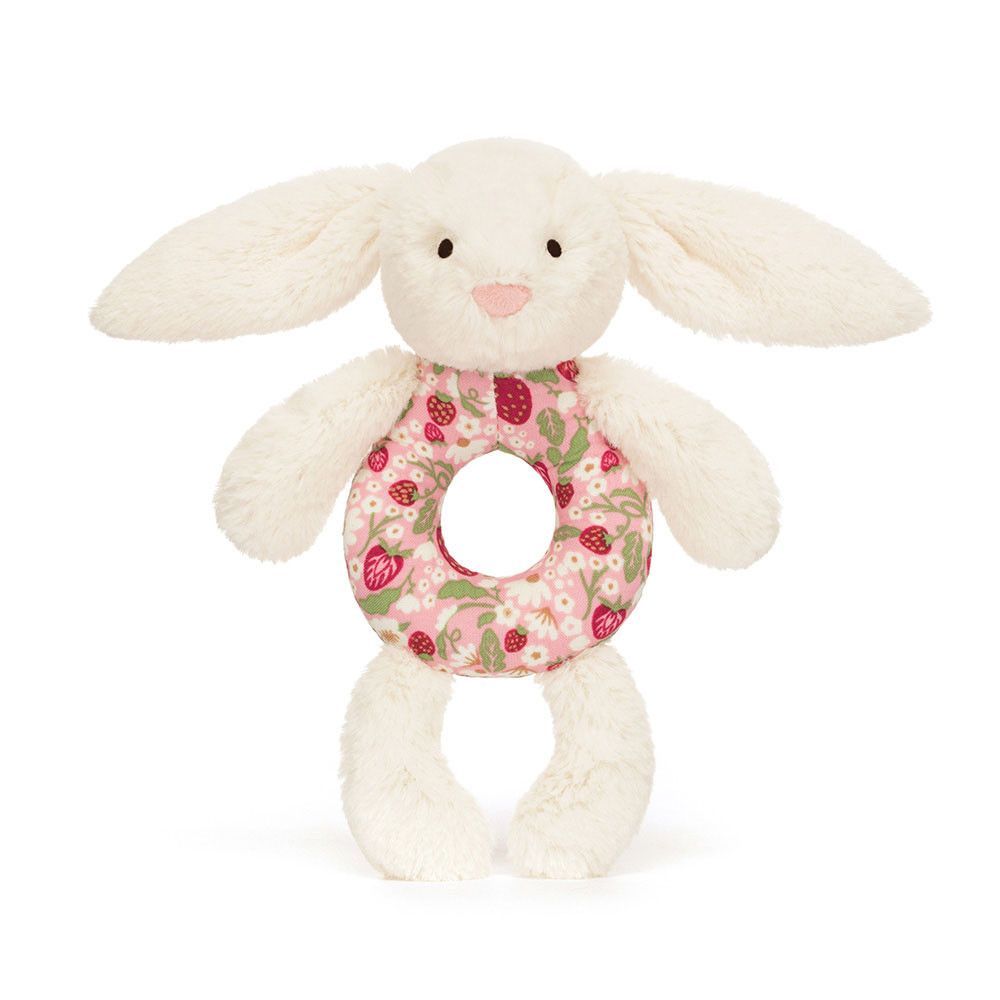 Rassel Hase Bashful Bunny Berry Ring Rattle - Jellycat Baby