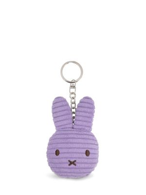 Hase Schlüsselanhänger Miffy Kopf ECO Cord Flieder - Bon Ton Toys Kuscheltier Hase Schlüsselanhänger Miffy Kopf ECO Cord Flieder, 10 cm gross, nachhaltig