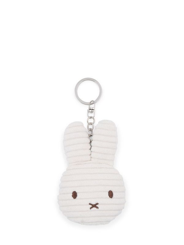 Hase Schlüsselanhänger Miffy Kopf ECO Cord Weiß - Bon Ton Toys Kuscheltier Hase Schlüsselanhänger Miffy Kopf ECO Cord Weiß, 10 cm gross, nachhaltig