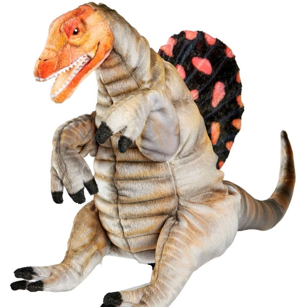 Spinosaurus Handpuppe 35 cm – detailreicher Plüschdino für Spielspaß und Sammlung