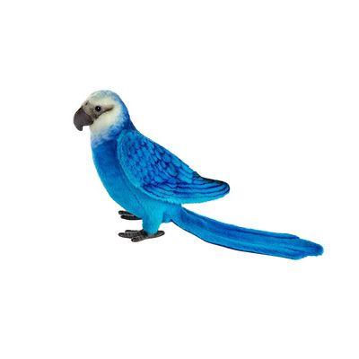 Ara Spix Blau - Hansa Creation Spix-Ara Stofftier 27 cm – naturgetreuer, seltener Papagei aus Plüsch