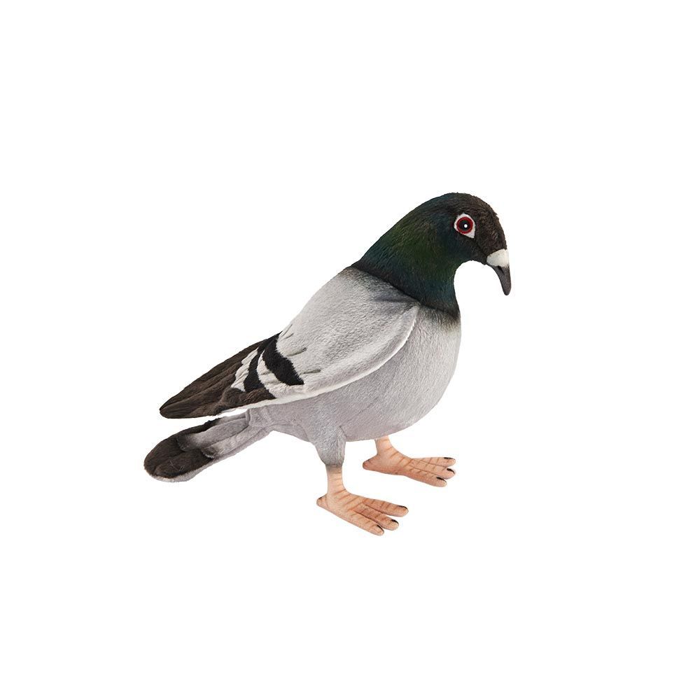 Brieftaube Stofftier 29 cm – naturgetreuer Plüschvogel mit feiner Befiederung
