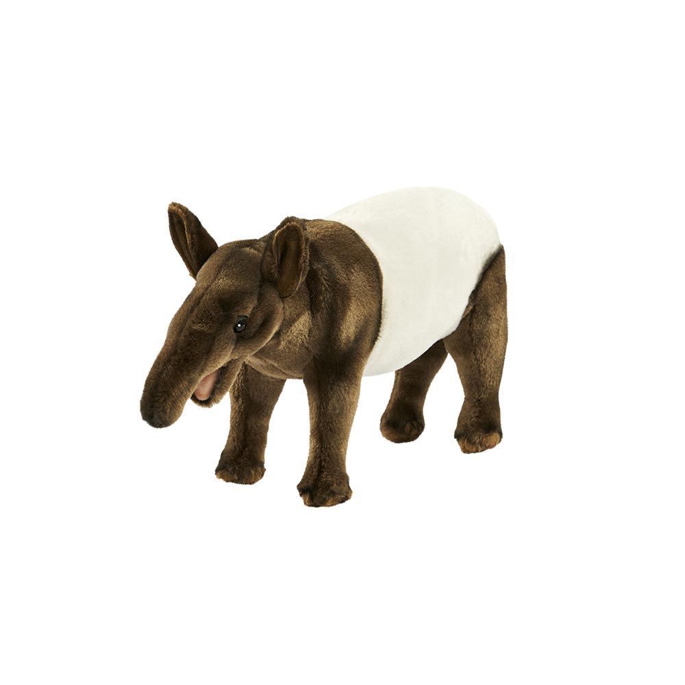 Tapir 35 cm – naturgetreues Stofftier mit schwarz-weißem Fell und liebevollen Details