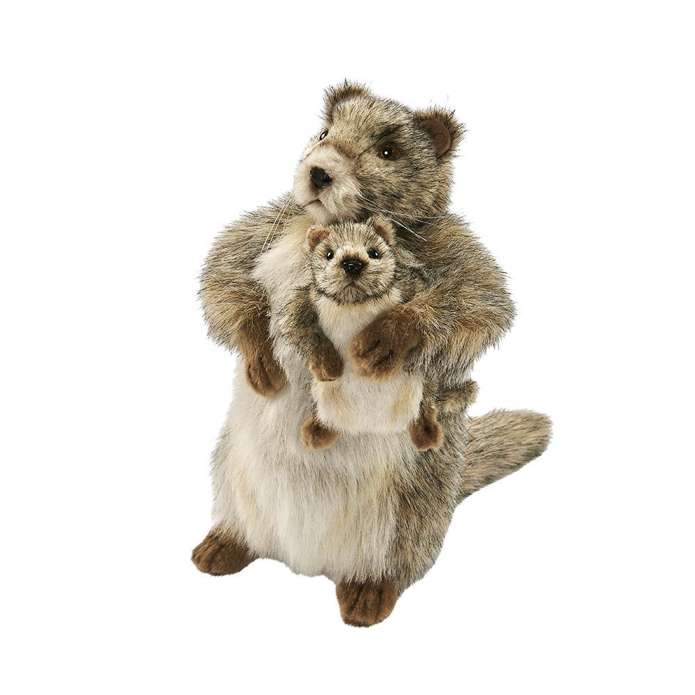 Murmeltier mit Baby 35 cm – naturgetreues, weiches Stofftier-Duo von Hansa