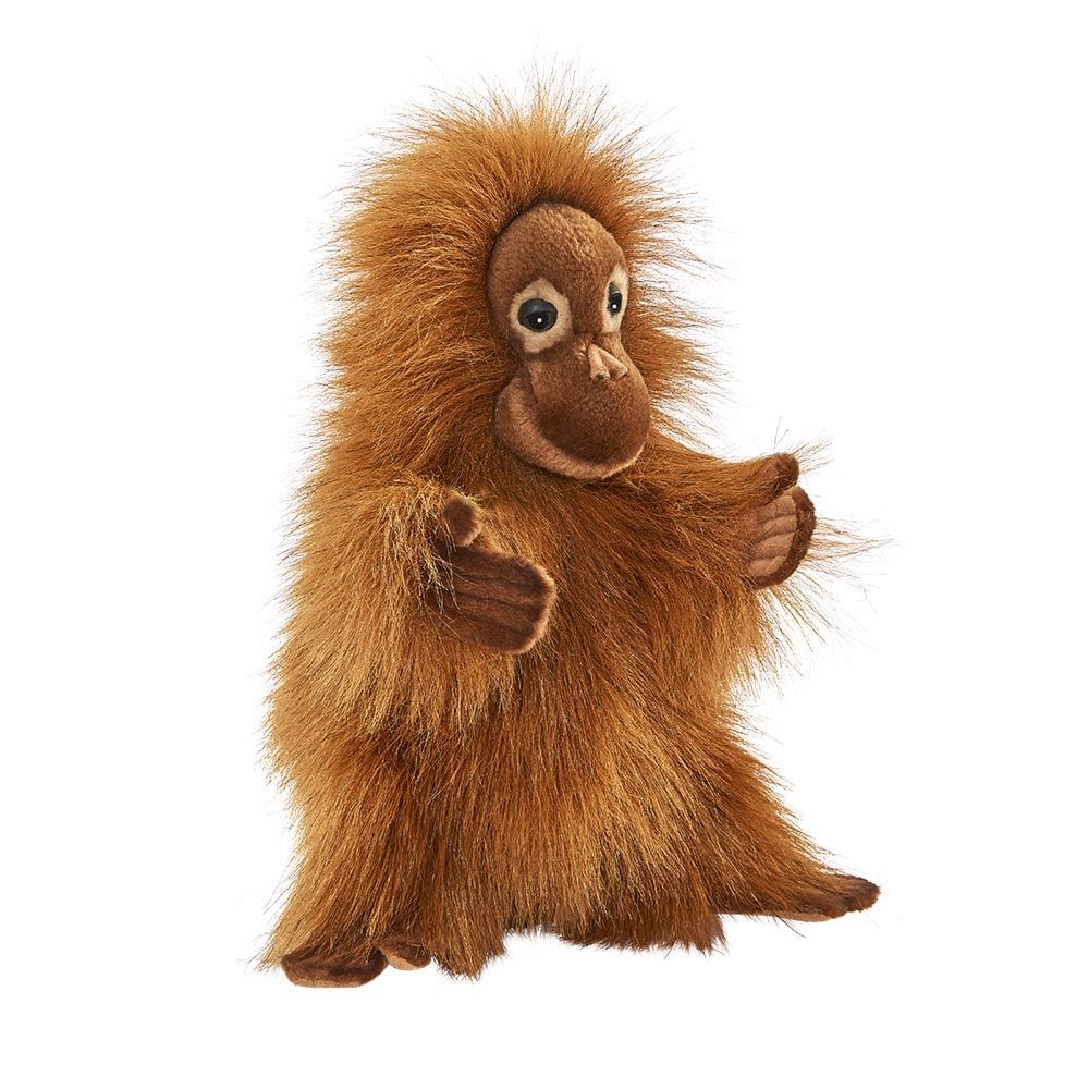Orang Utan Handpuppe 25 cm – realistische, weiche Stofftierpuppe von Hansa