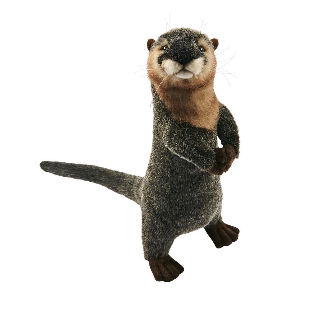 Fischotter aufrecht 35 cm – naturgetreues, stehendes Stofftier von Hansa