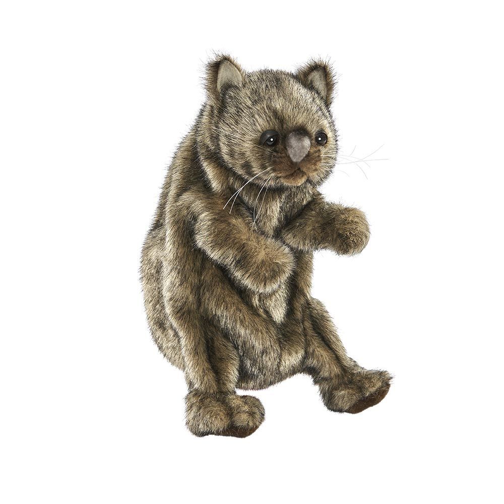 Wombat Handpuppe 23 cm – naturgetreue, weiche Stofftier-Handpuppe von Hansa