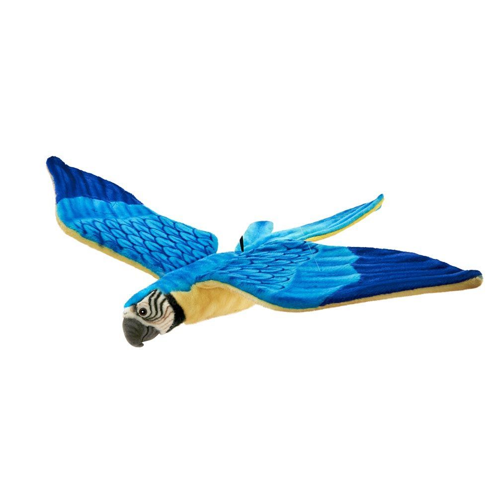 Fliegender Ara Blau 75 cm – lebensechtes, exotisches Kuscheltier von Hansa