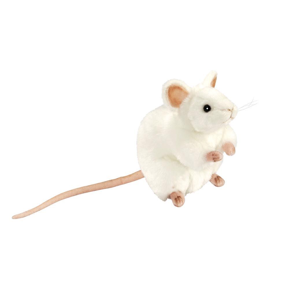 Weiße Maus 16 cm – naturgetreues, niedliches Stofftier mit feinen Details