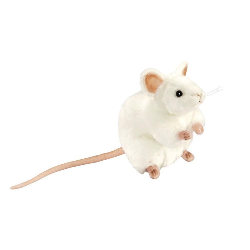 Weiße Maus 16 cm – naturgetreues, niedliches Stofftier mit feinen Details