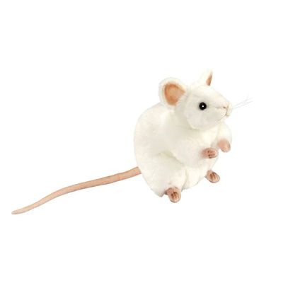 Weiße Maus 16 cm – naturgetreues, niedliches Stofftier mit feinen Details