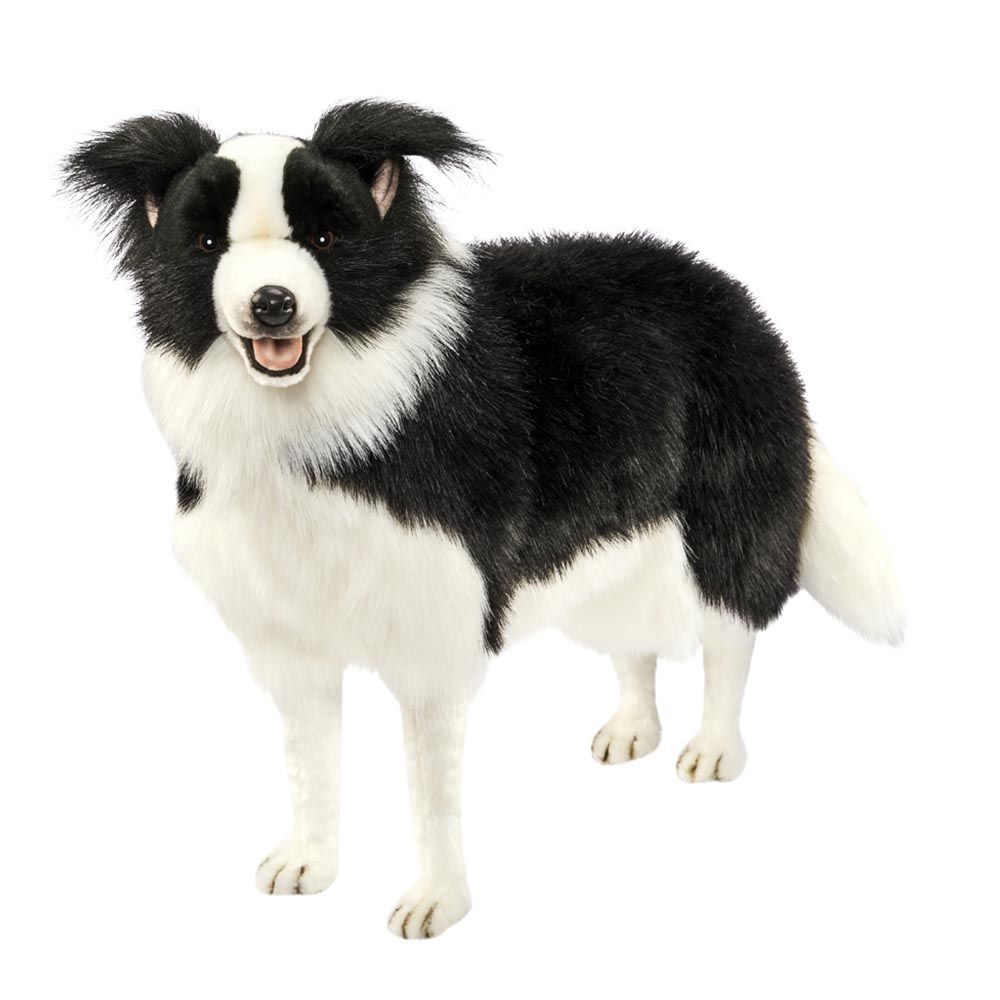 Border Collie Hund stehend 84 cm – naturgetreues Luxus-Plüschtier von Hansa Creation
