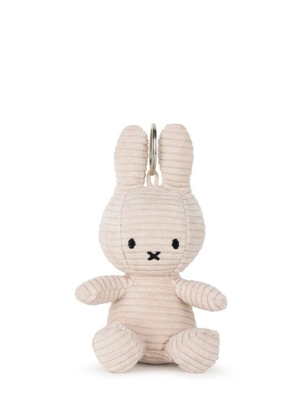 Hase Schlüsselanhänger Miffy ECO Cord Steingrau - Bon Ton Toys Kuscheltier Hase Schlüsselanhänger Miffy ECO Cord Steingrau, 10 cm gross, nachhaltig
