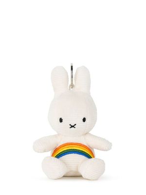 Kuscheltier Hase Schlüsselanhänger Miffy ECO Cord Regenbogen, 10 cm gross, nachhaltig