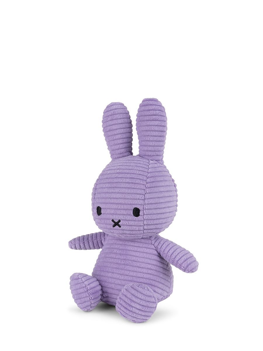 Kuscheltier Hase Miffy ECO Cord Flieder, 23 cm gross, nachhaltig