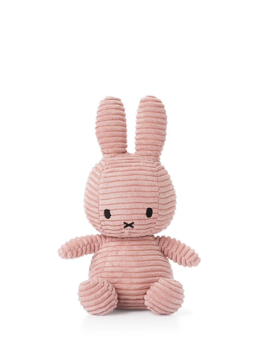 Kuscheltier Hase Miffy ECO Cord Rosa, 23 cm gross, nachhaltig
