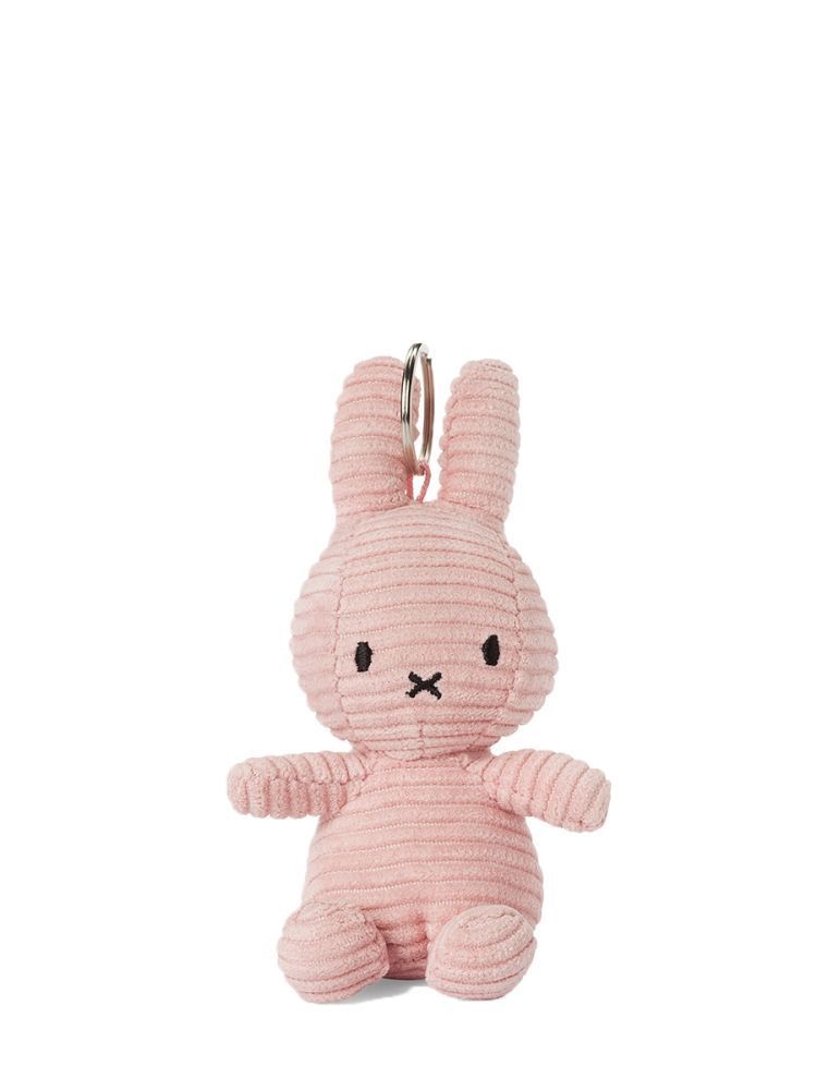 Kuscheltier Hase Schlüsselanhänger Miffy ECO Cord Rosa, 10 cm gross, nachhaltig