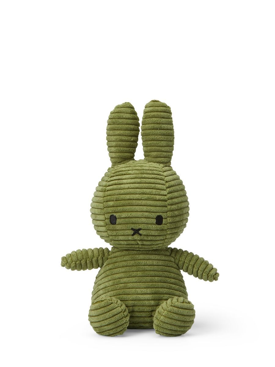 Kuscheltier Hase Miffy ECO Cord Olivgrün, 23 cm gross, nachhaltig