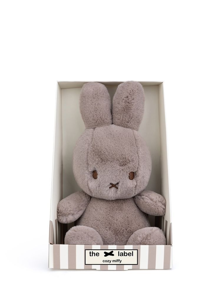 Kuscheltier Hase Miffy Flauschig Geschenkbox Taupe, 23 cm gross, nachhaltig