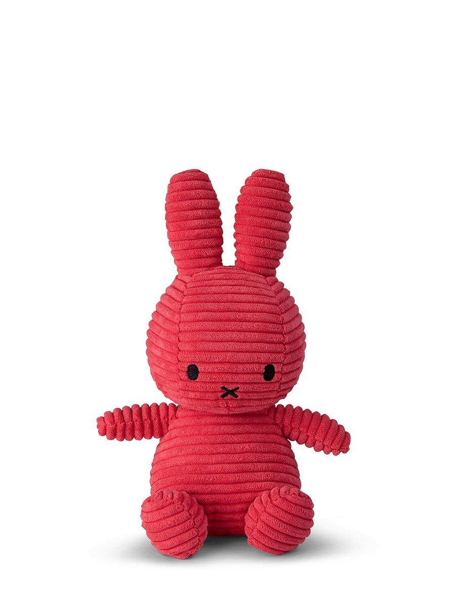 Kuscheltier Hase Miffy ECO Cord Fuchsie, 23 cm gross, nachhaltig