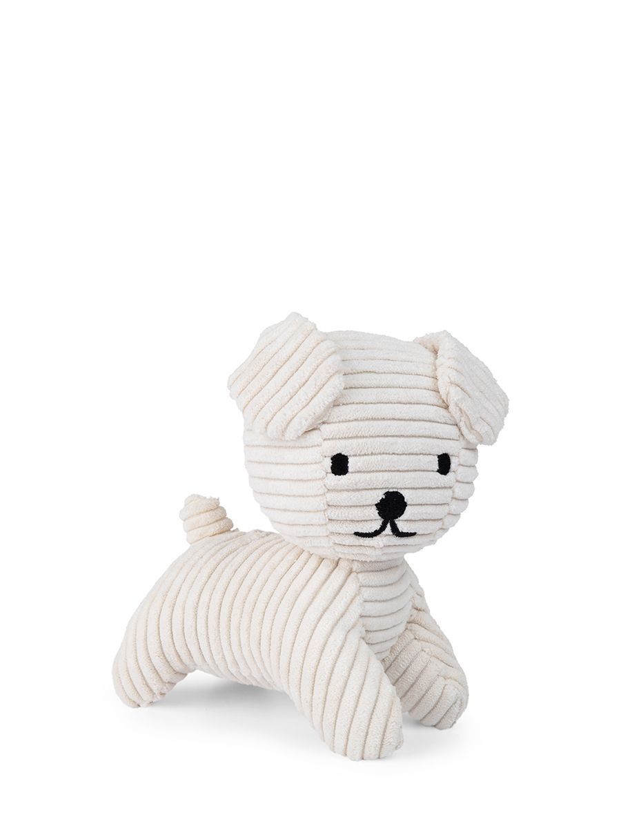 Kuscheltier Hund Snuffy Miffy Cord Weiß, 21 cm gross, nachhaltig