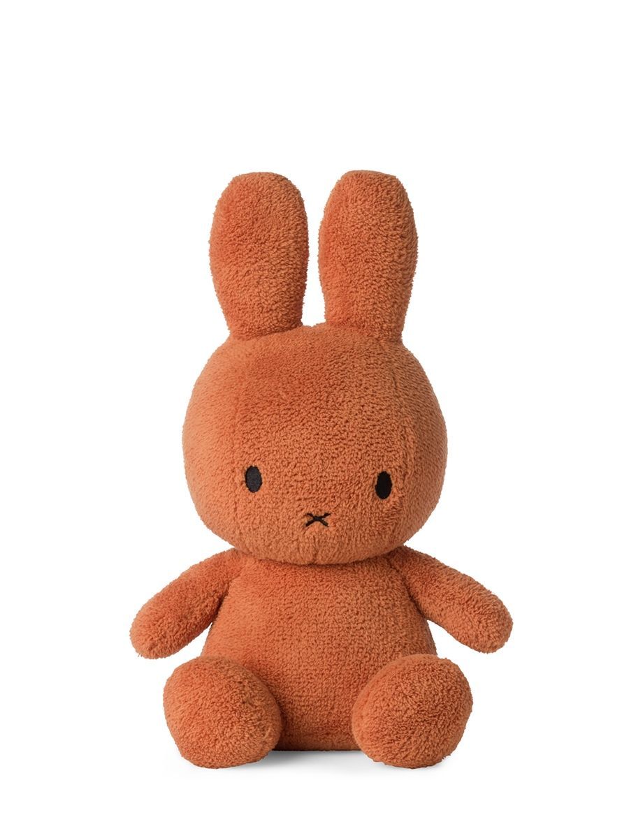 Kuscheltier Hase Miffy Frottee Retro Orange, 33 cm gross, nachhaltig