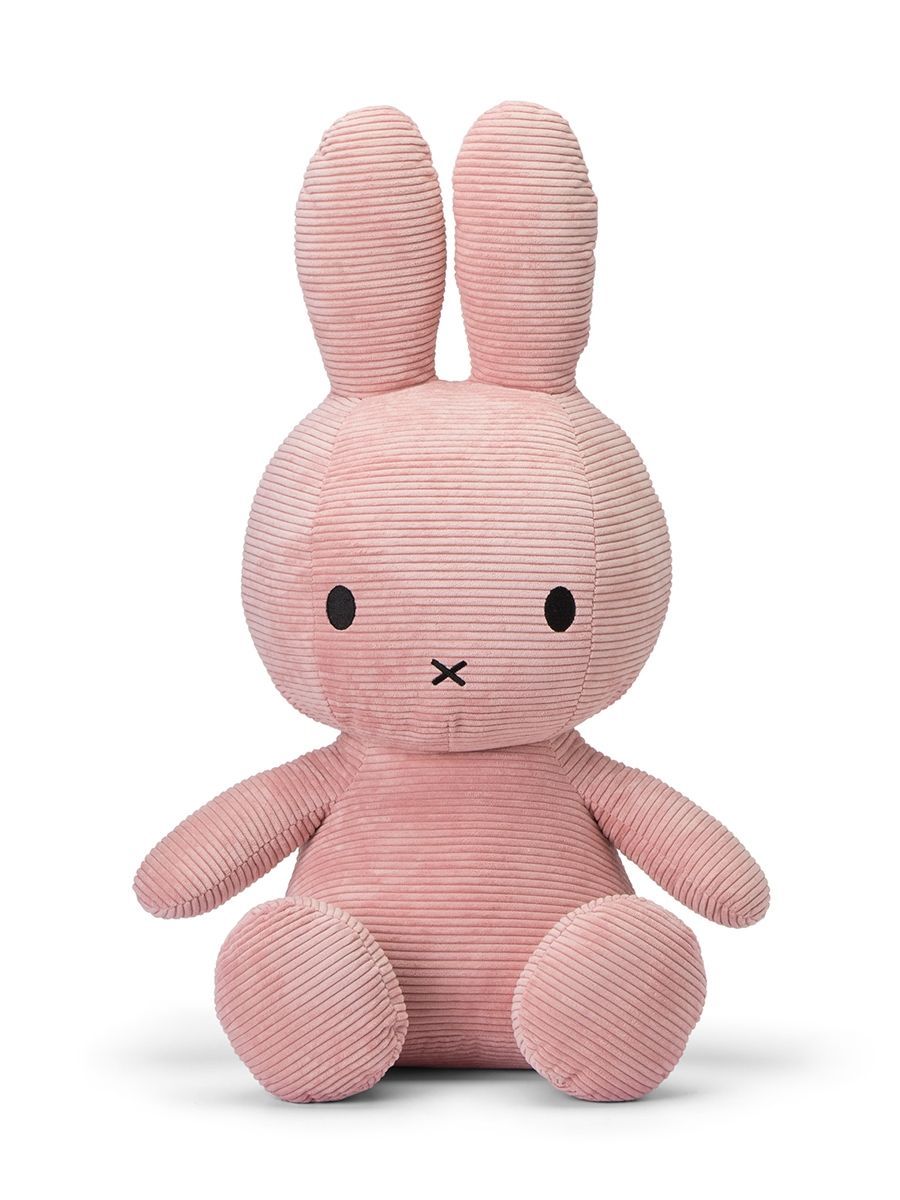 Kuscheltier Hase Miffy Cord Rosa, 70 cm gross, nachhaltig