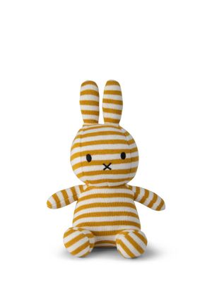 Hase Miffy Bio-Baumwolle Creme/Braun Gestreift - Bon Ton Toys Kuscheltier Hase Miffy Bio-Baumwolle Creme/Braun Gestreift, 23 cm gross, nachhaltig