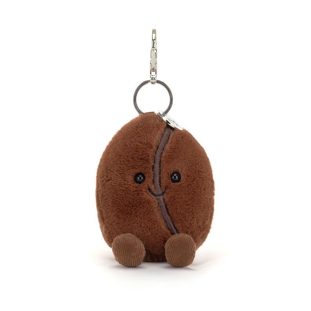 Jellycat Coffee Bean Bag Charm – Flauschiger Taschenanhänger