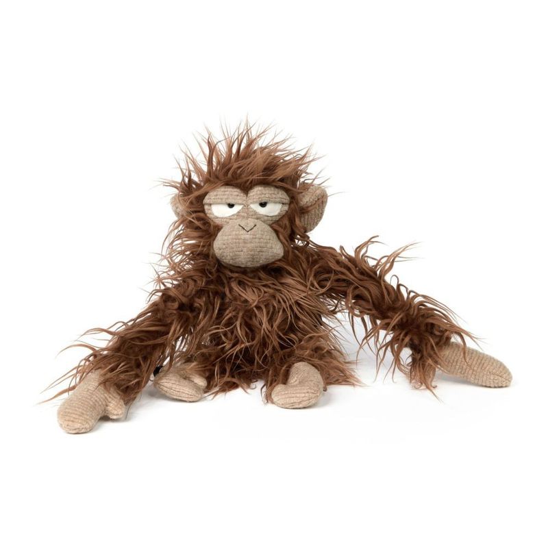 Kuschelaffe Chimp Jump von Beaststown sigikid mit braunem Plüschfell und langen Armen, von vorne