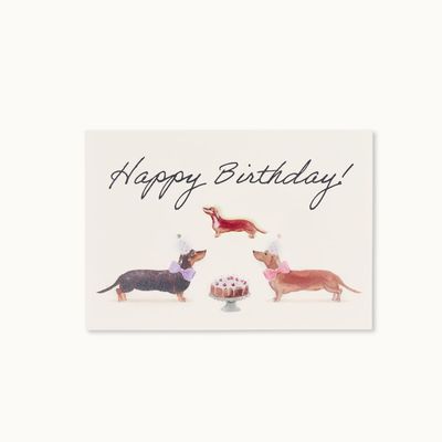 Dackel Pin + Karte: Happy Birthday Dackel Pin + Karte: Happy Birthday