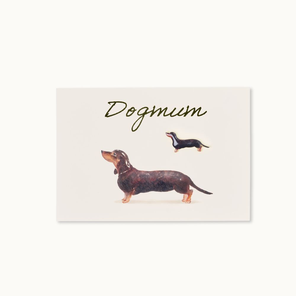 Dackel Pin + Karte: Dogmum