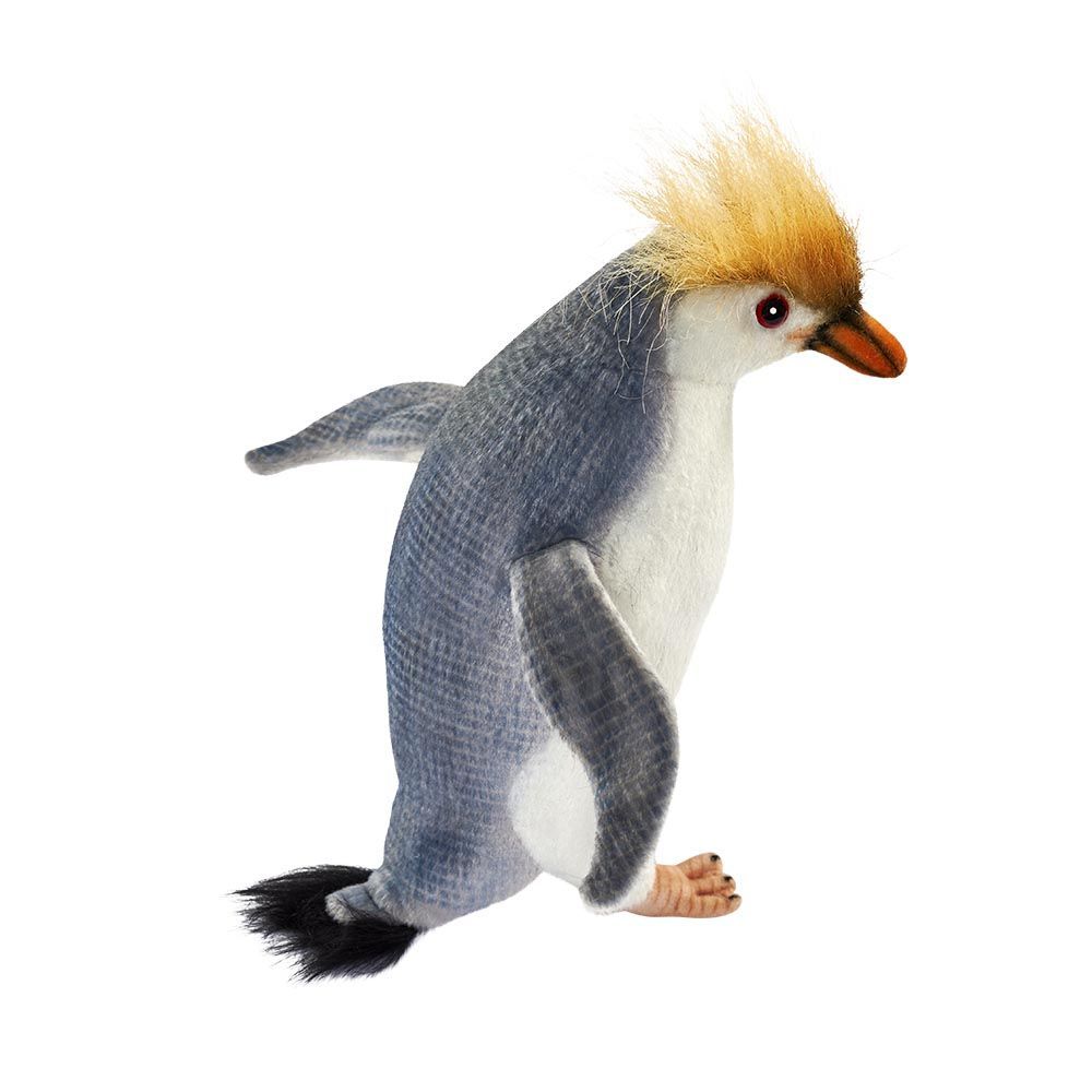 Hansa Creation Schlegelpinguin, 22 cm. Plüsch Pinguin naturgetreu, Ansicht von der Seite