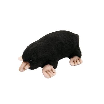 Maulwurf von Hansa Creation, naturgetreues, schwarzes Stofftier mit typischen Pfoten & liebevollen Details, Ansicht seitlich