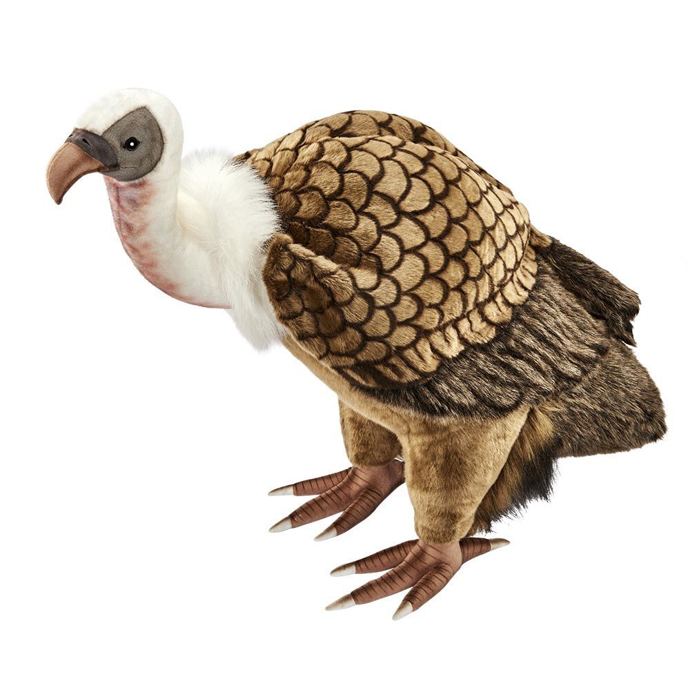 Geier von Hansa Creation, extra großer 80 cm Plüschtier Vogel mit naturgetreuem Gefieder, Ansicht von der Seite