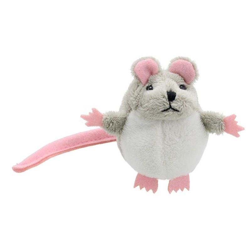 Fingerpuppe Maus Grau