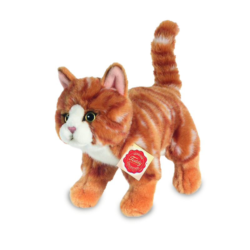 Katze rot/weiß stehend - Hermann Teddy