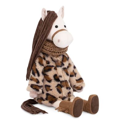 Orange Toys Symbol 2026 Plüschtier Pferd Nicole the Horse 25 cm weiß braun seitlich sitzend