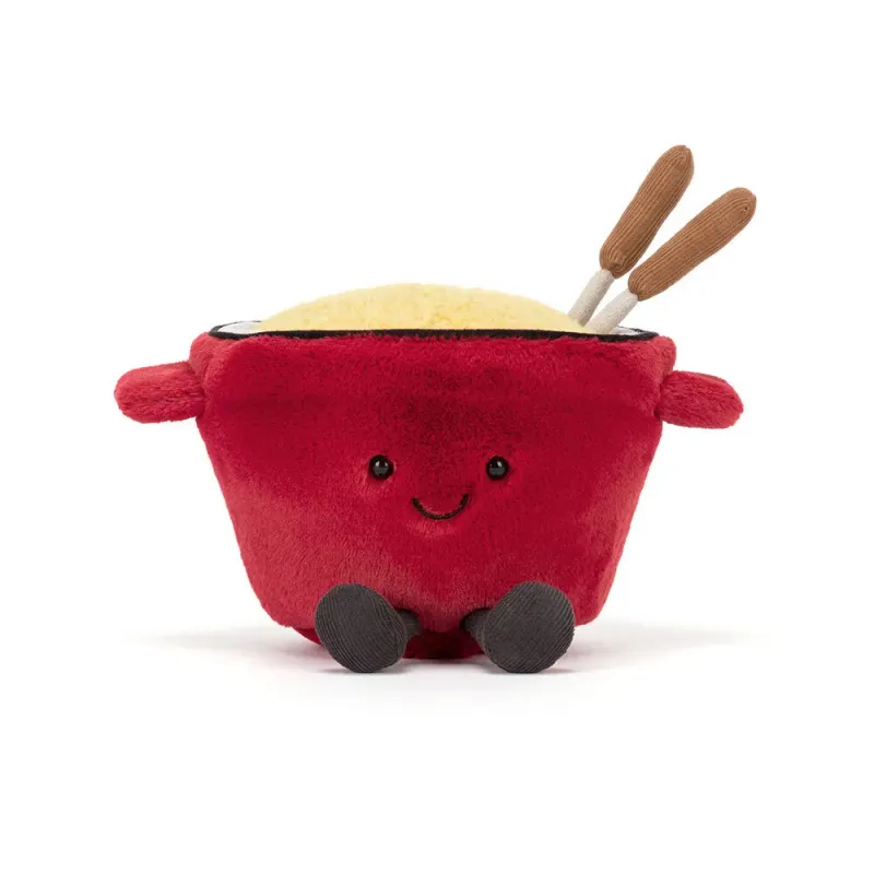 Jellycat Amuseables Cheese Fondue, Kuscheltier Fonduetopf mit Käse & Spießen, Ansicht von vorne