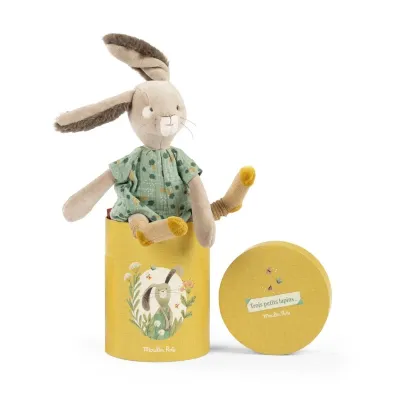 Kaninchen grün mit Dose - Moulin Roty