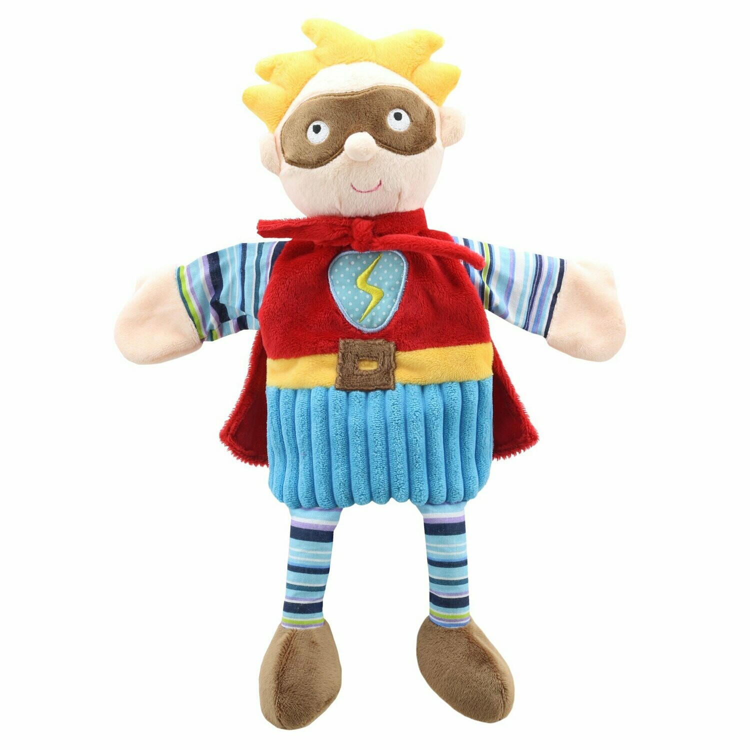 Junge Superheld Blond - Story Telling Puppets Junge Superheld Handpuppe blond von The Puppet Company mit bespielbarem Kopf und Händen von vorne