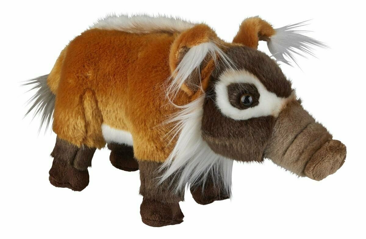 Pinselohrschwein - Ravensden Ravensden Pinselohrschwein stehendes Plüschtier 28 cm rotbraunes Stofftier mit Pinselohren und Rüssel Suma Collection