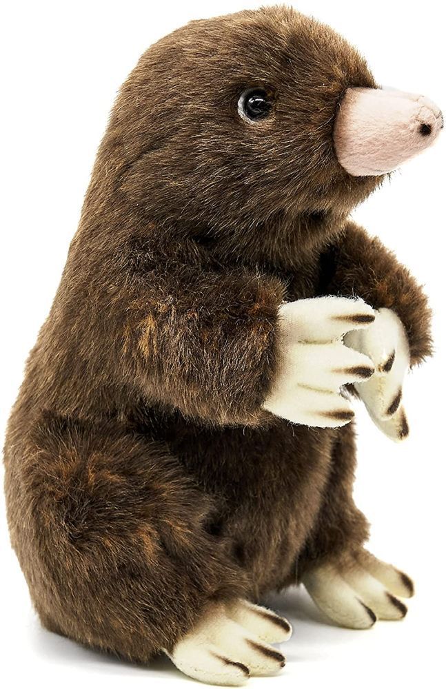 Maulwurf - Uni-Toys Uni-Toys Maulwurf Plüschtier braunes Stofftier mit Grabhänden und spitzer Schnauze knuffiges Kuscheltier Gartenbewohne