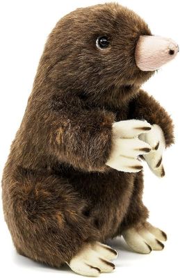 Maulwurf - Uni-Toys Uni-Toys Maulwurf Plüschtier braunes Stofftier mit Grabhänden und spitzer Schnauze knuffiges Kuscheltier Gartenbewohne