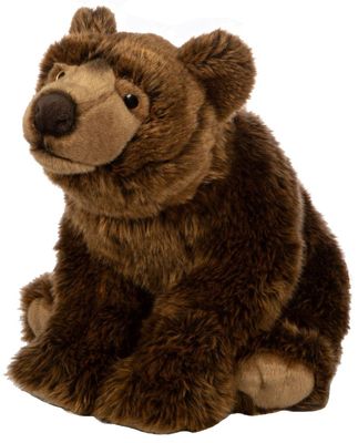 Braunbär - Uni-Toys Uni-Toys Braunbär Plüschtier 43 cm dichtes braunes Zottelfell gutmütige Knopfaugen naturgetreues Stofftier Meister Petz