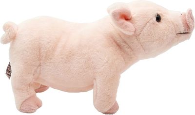 Uni-Toys Ferkel Plüschtier Schwein rosa Steckdosennase Ringelschwanz 17 cm groß weiches Stofftier Baby Schweinchen